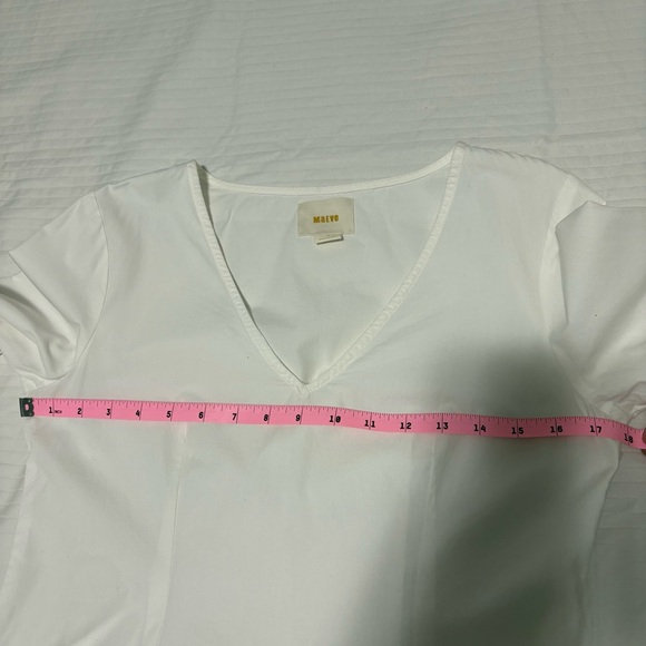 Anthropologie Maeve Leiyla V-Neck Cutout White Blouse size 2 - Picture 14 of 15